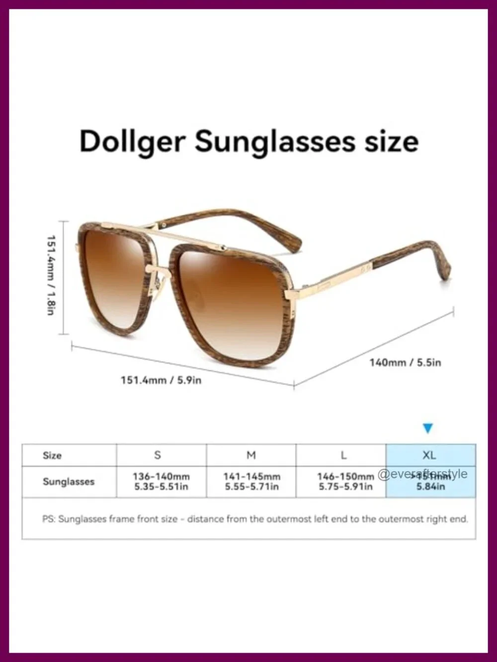 Oversized Square Aviator Sunglasses Metal Frame Retro Double Bridge UV400